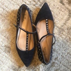 Belle by Sigerson Morrison blue suede flats